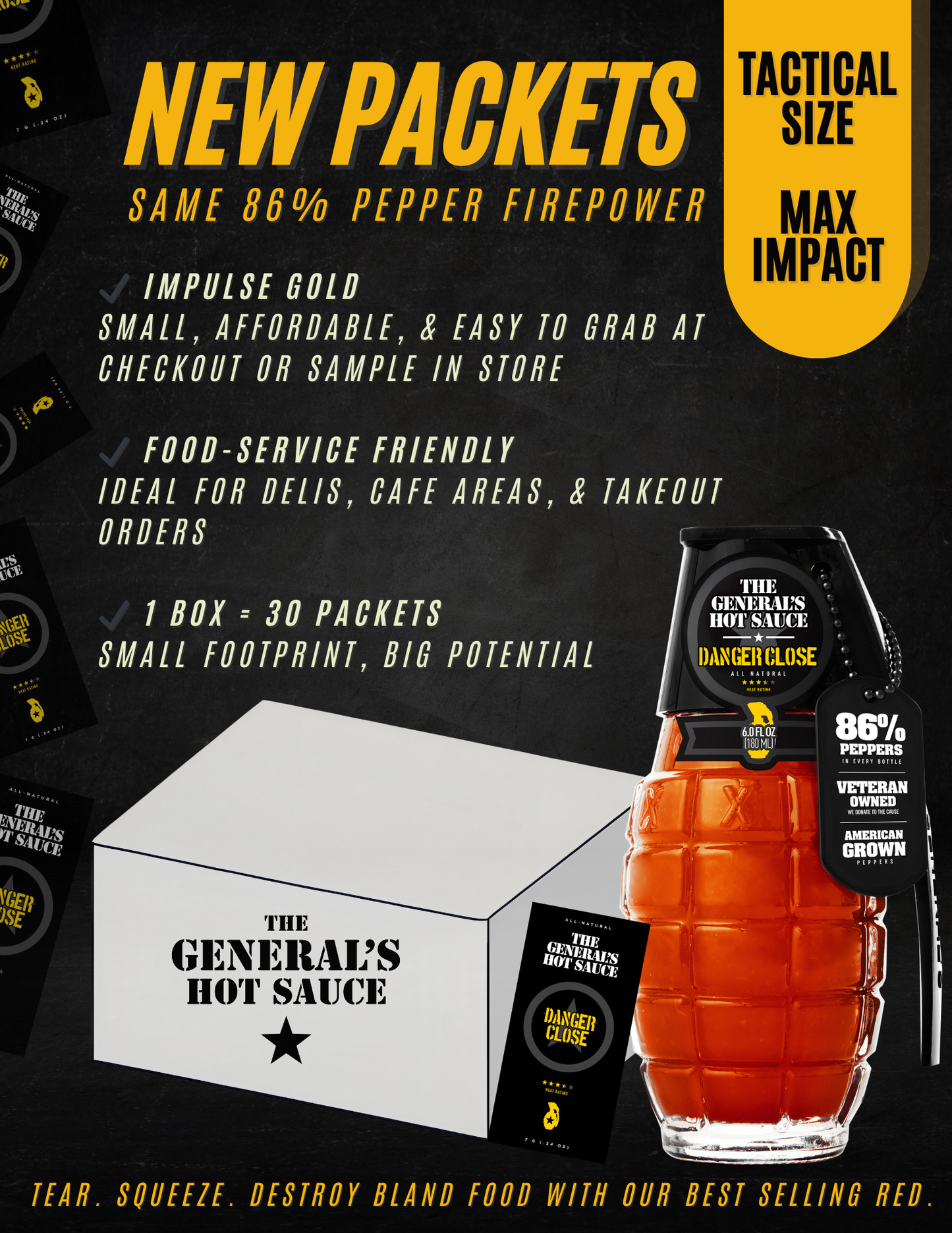 The General's Hot Sauce - FREE (Not $10) Danger Close Sample Box - See description