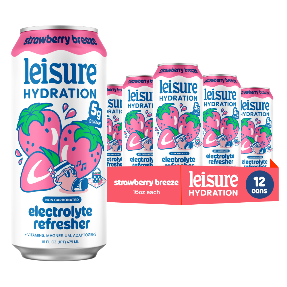 Leisure Hydration - Leisure Hydration Electrolyte Strawberry Breeze (16 x 12oz)