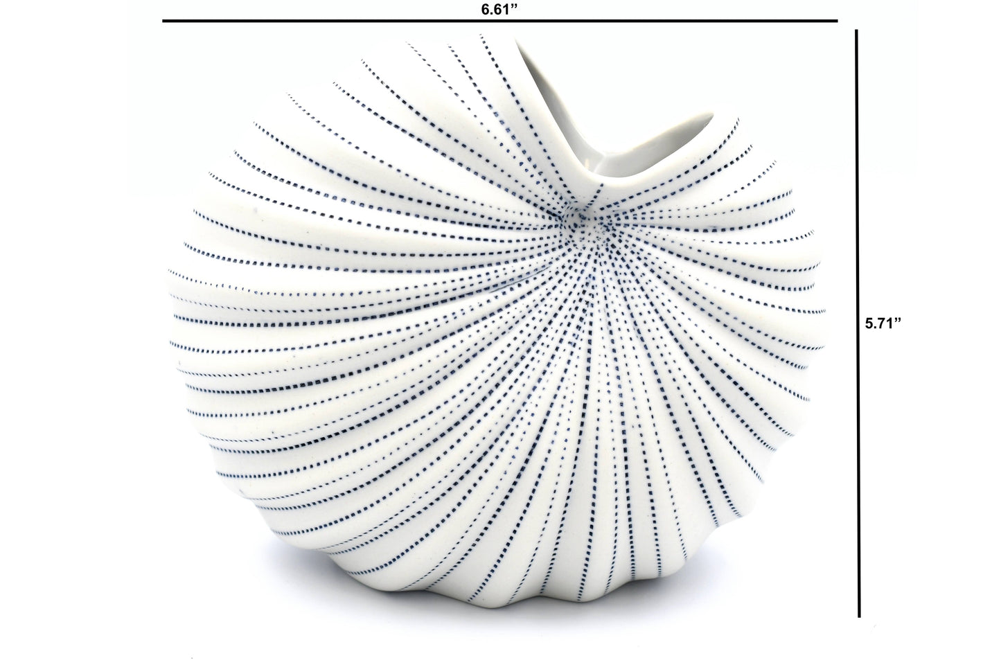 Art Floral Trading LLC - 1280W26 PALM S-Handcrafted Porcelain Vase