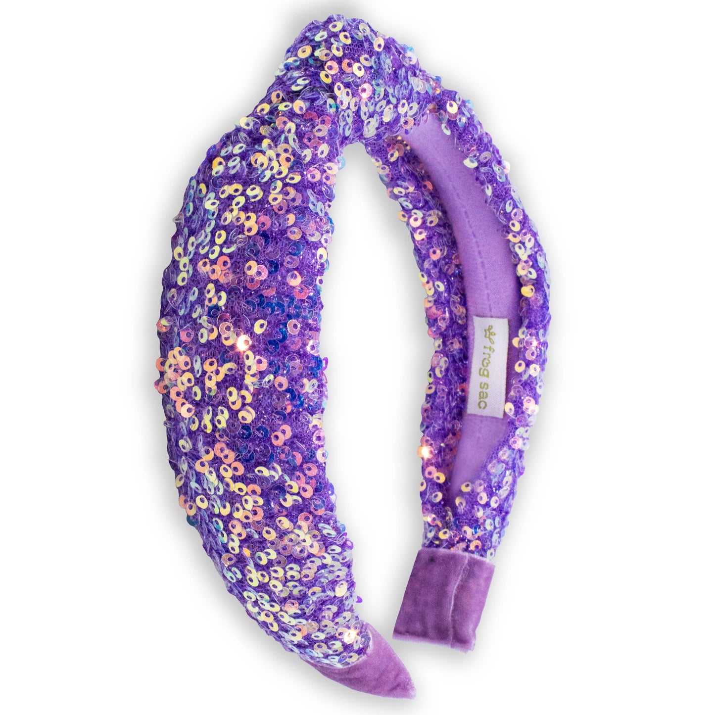 Frog Sac - Kids Knot Headband - Rainbow Sequin Knotted Hair Accessories