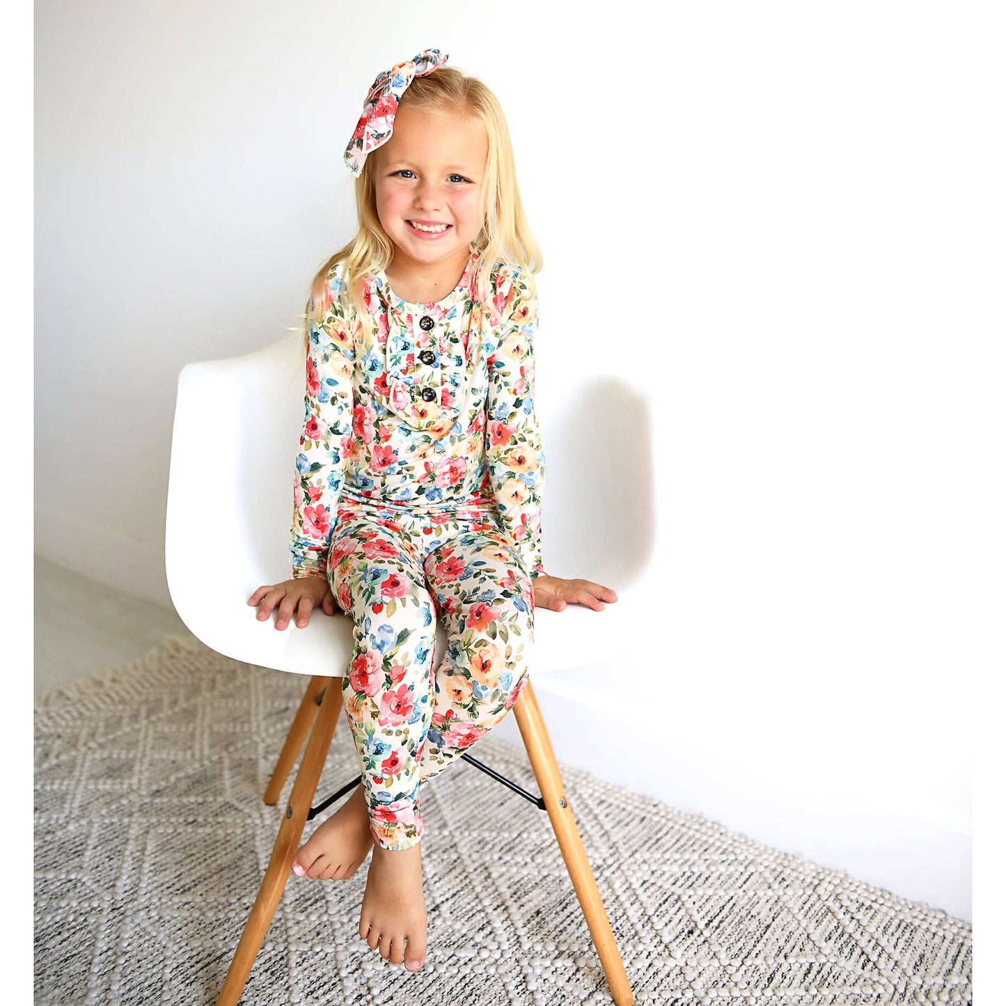 Gigi and Max - Nayeli RUFFLE TWO PIECE Bamboo Lounge Set Childrens Clothing