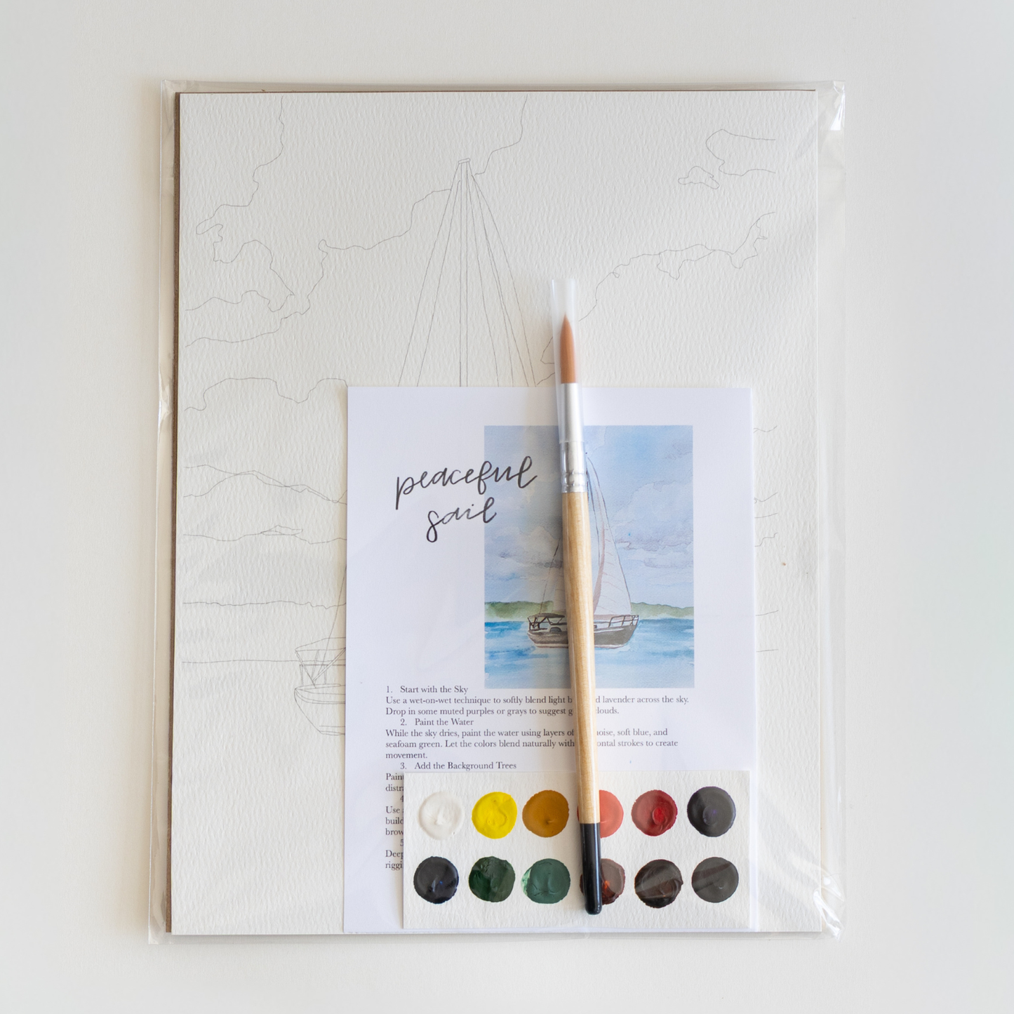 bailey rae studio - Peaceful sail - watercolor kit