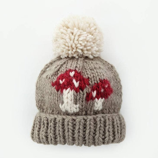 Huggalugs - Mushroom Hand Knit Beanie Hat Baby & Kids