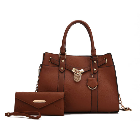 MKF Collection - Christine Vegan Leather Women Satchel Bag & wallet by Mia K