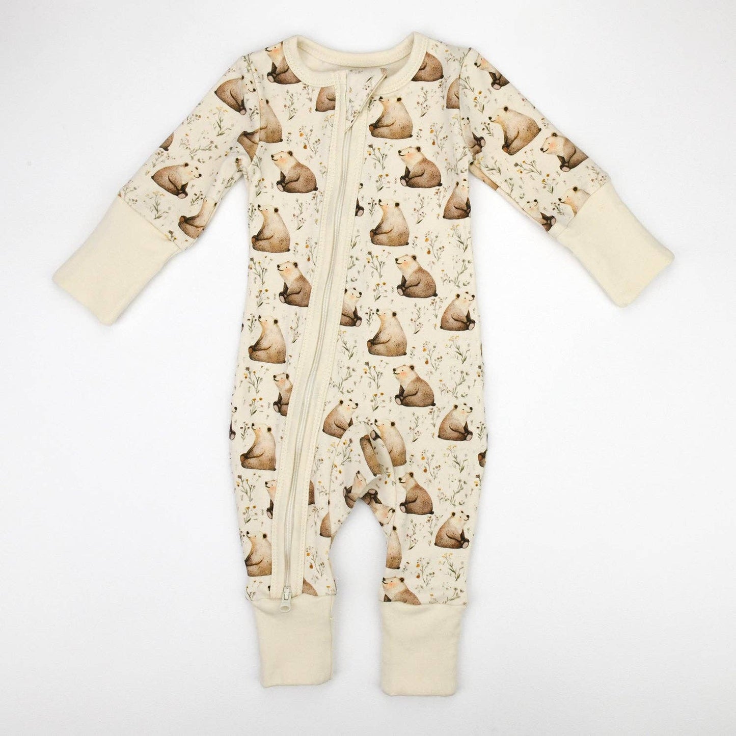 Earthy - Organic Cotton Baby Pajamas 2-Way Zip Front Zipper Sleeper, Beck