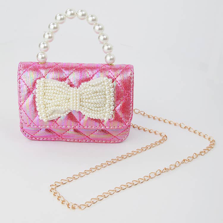 Sparkle Sisters by Couture Clips - Shimmer Pearl Bow Purse