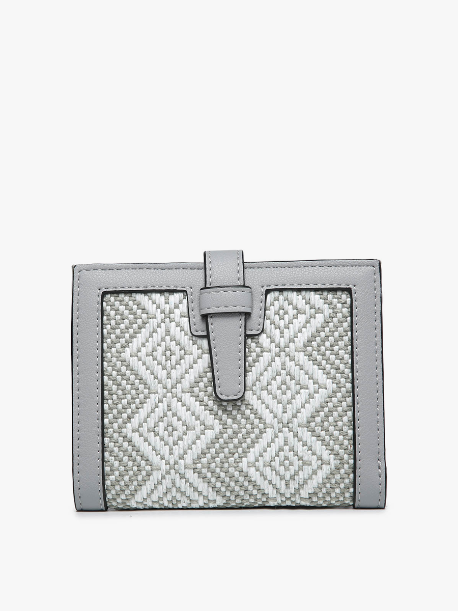 Jen & Co. - *SALE* WL2066 Bessie Canvas Wallet w/ Slip Closure