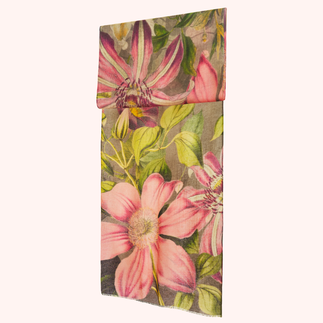 Powder Design inc - US - Wool Wrap Oversized Botanicals Scarf
