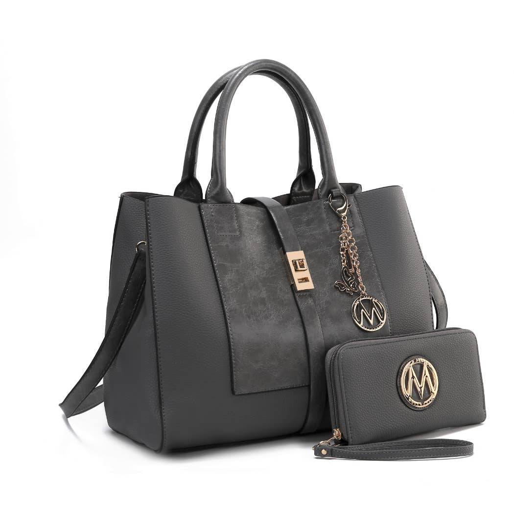 MKF Collection - MKF Yola Women's Satchel Bag with Wallet Set.