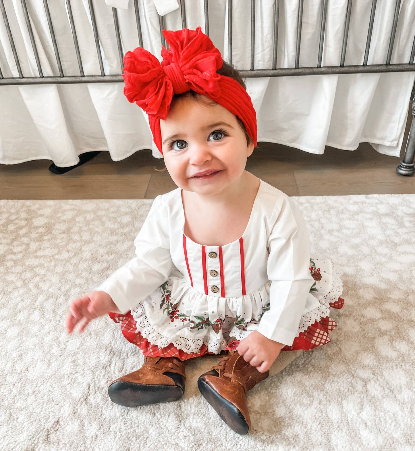 Rockin Royalty - Bright Red Ruffled Headband