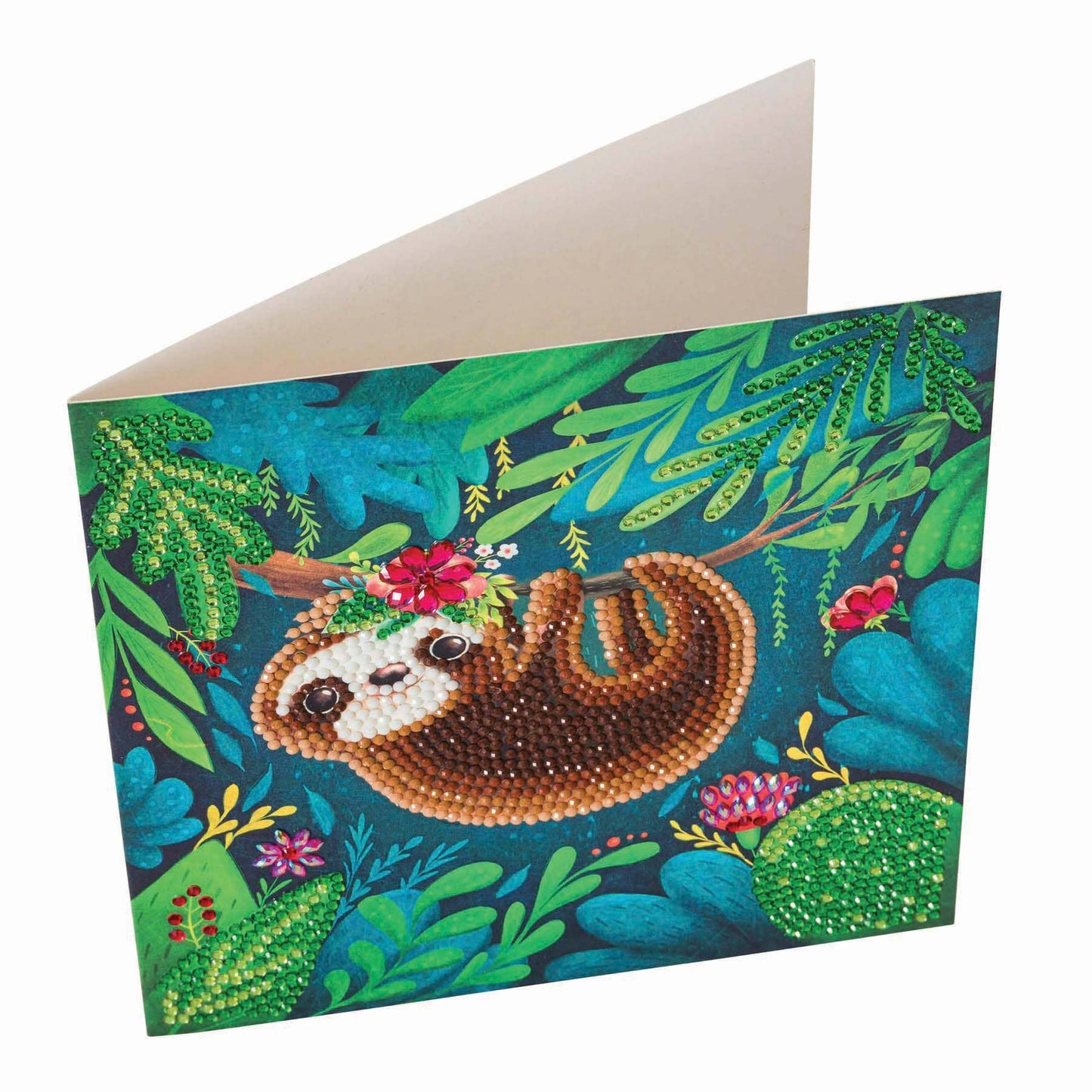 Outset Games and Cobble Hill Puzzles - Crystal Art Card Kit: Sloth