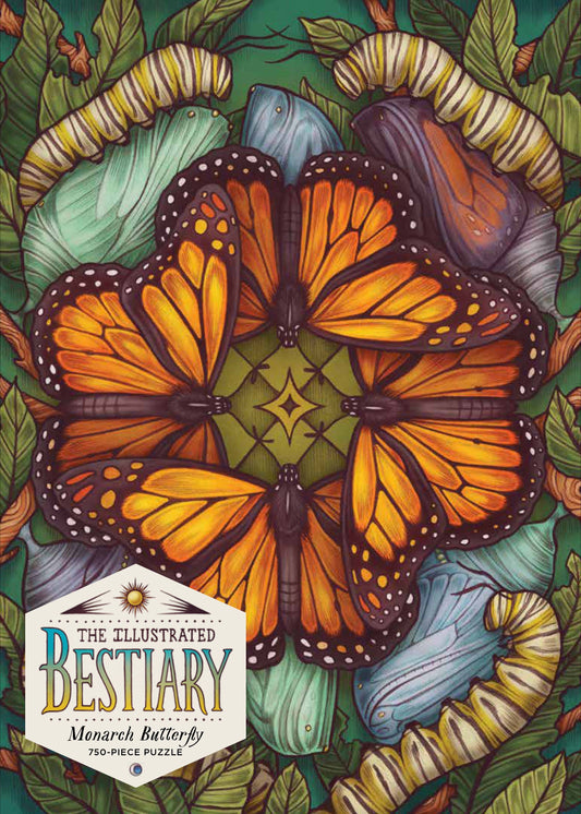Hachette Book Group - Illustrated Bestiary Monarch Butterfly Puzzle 750pcs