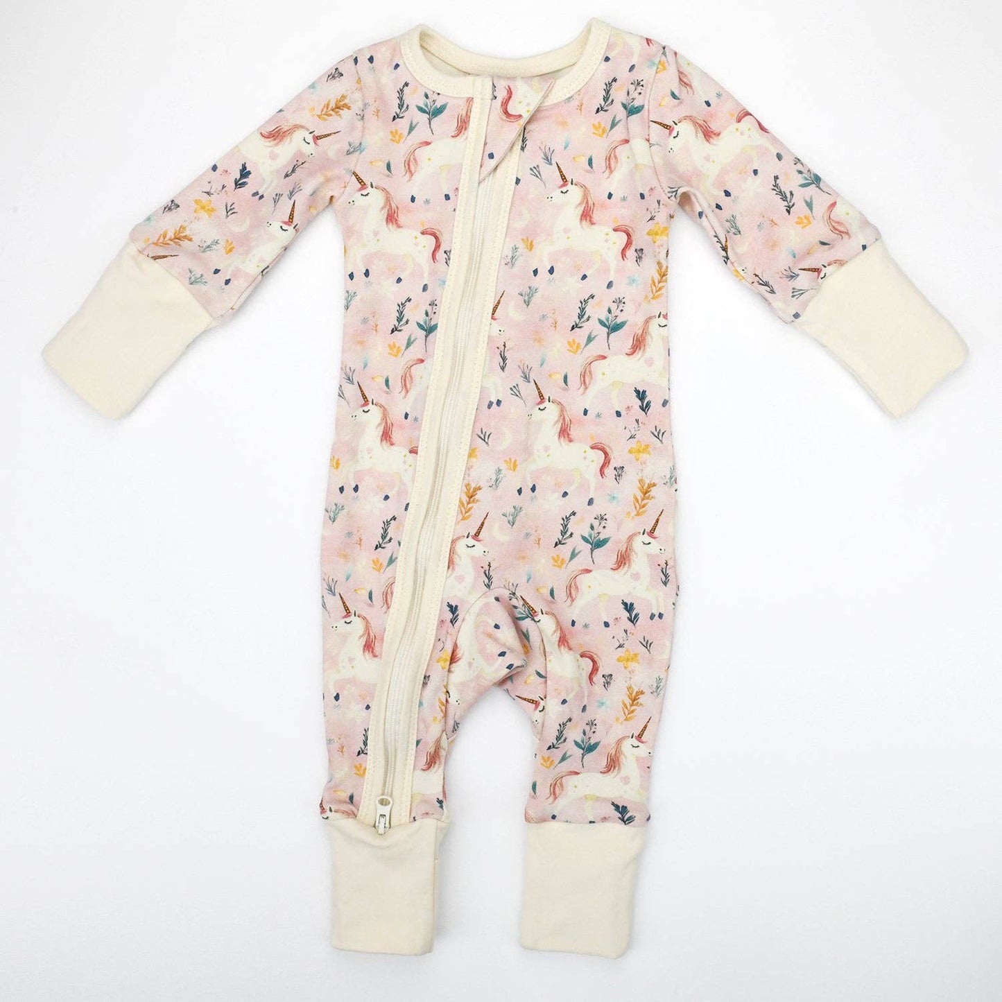 Earthy - Organic Cotton Baby Pajamas 2-Way Zip Front Zipper Sleeper, Zara