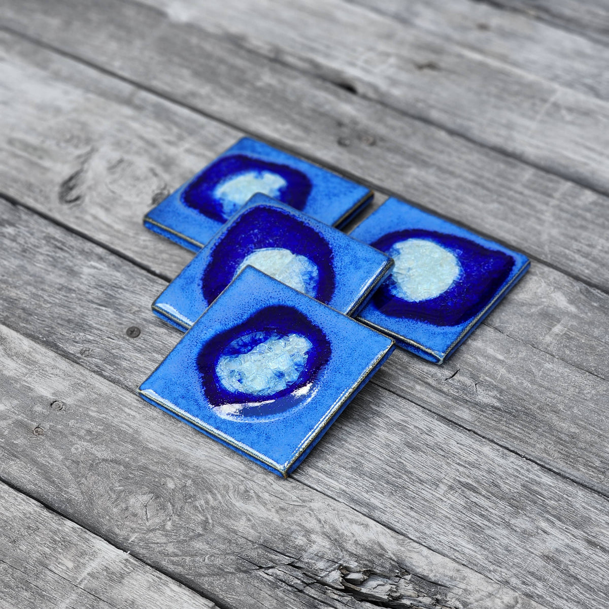 Dock 6 Pottery - Square Coaster - Starry Night- Individual Coaster