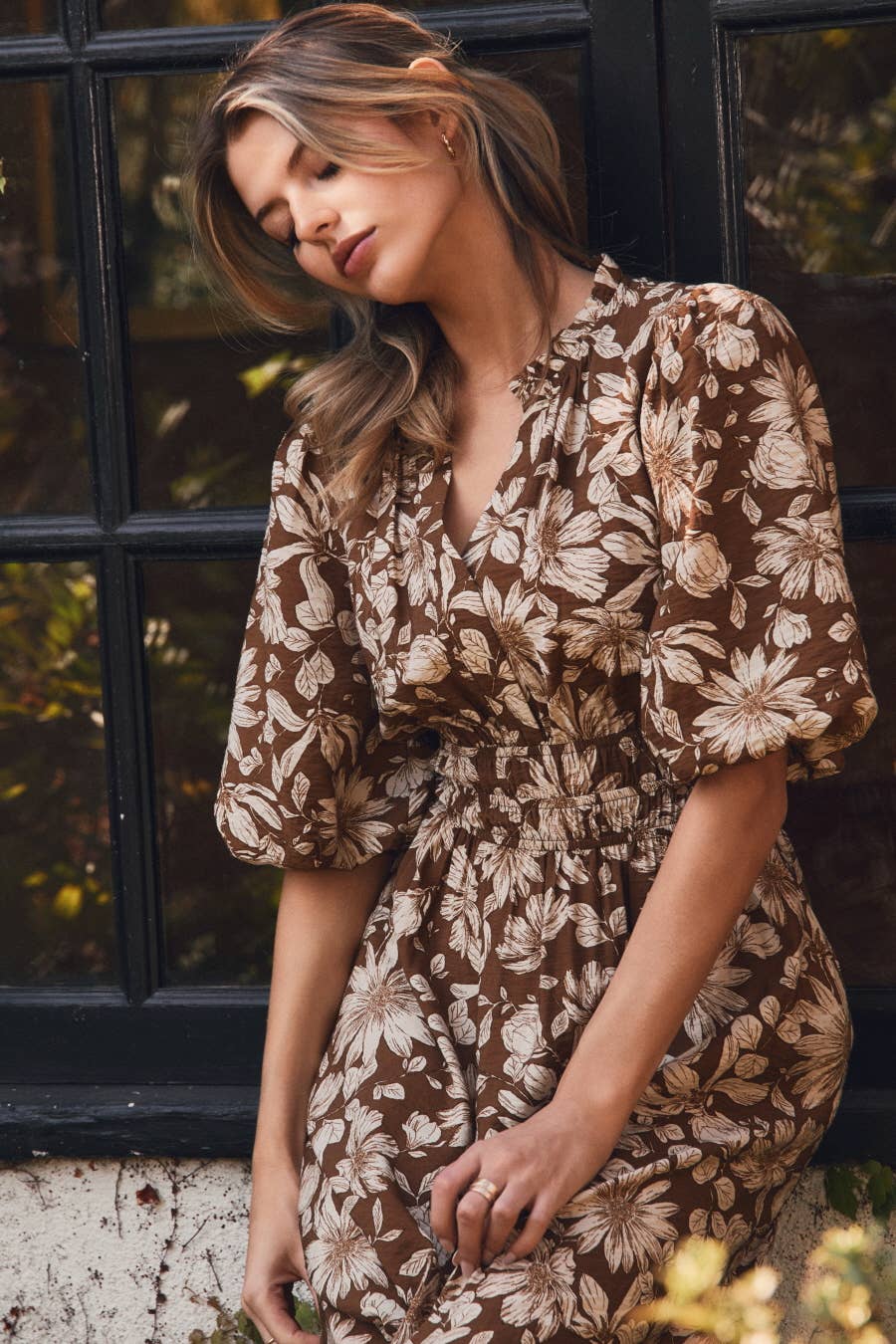 Oddi - Printed Midi Dress