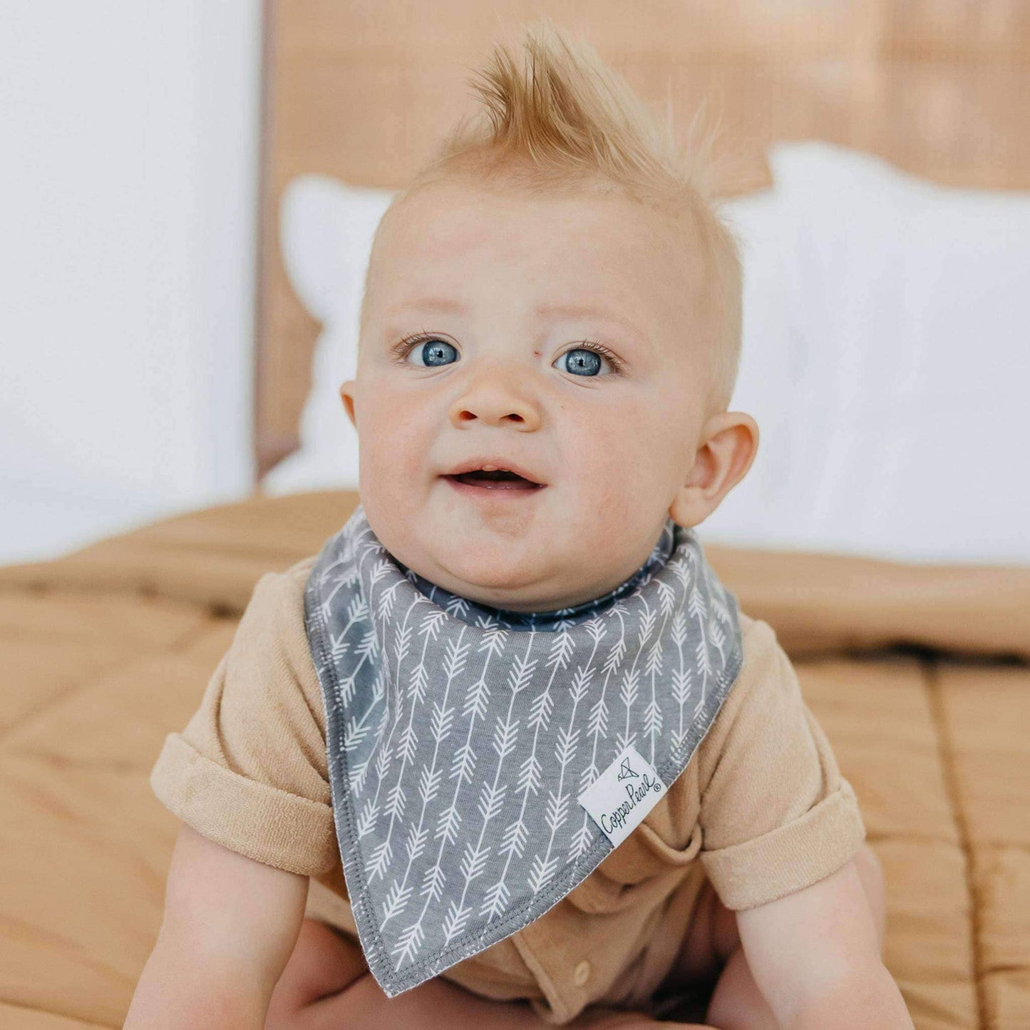 Copper Pearl - 4 Pack Baby Bandana Bibs - Bridger