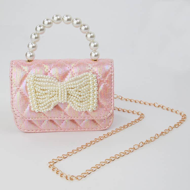 Sparkle Sisters by Couture Clips - Shimmer Pearl Bow Purse