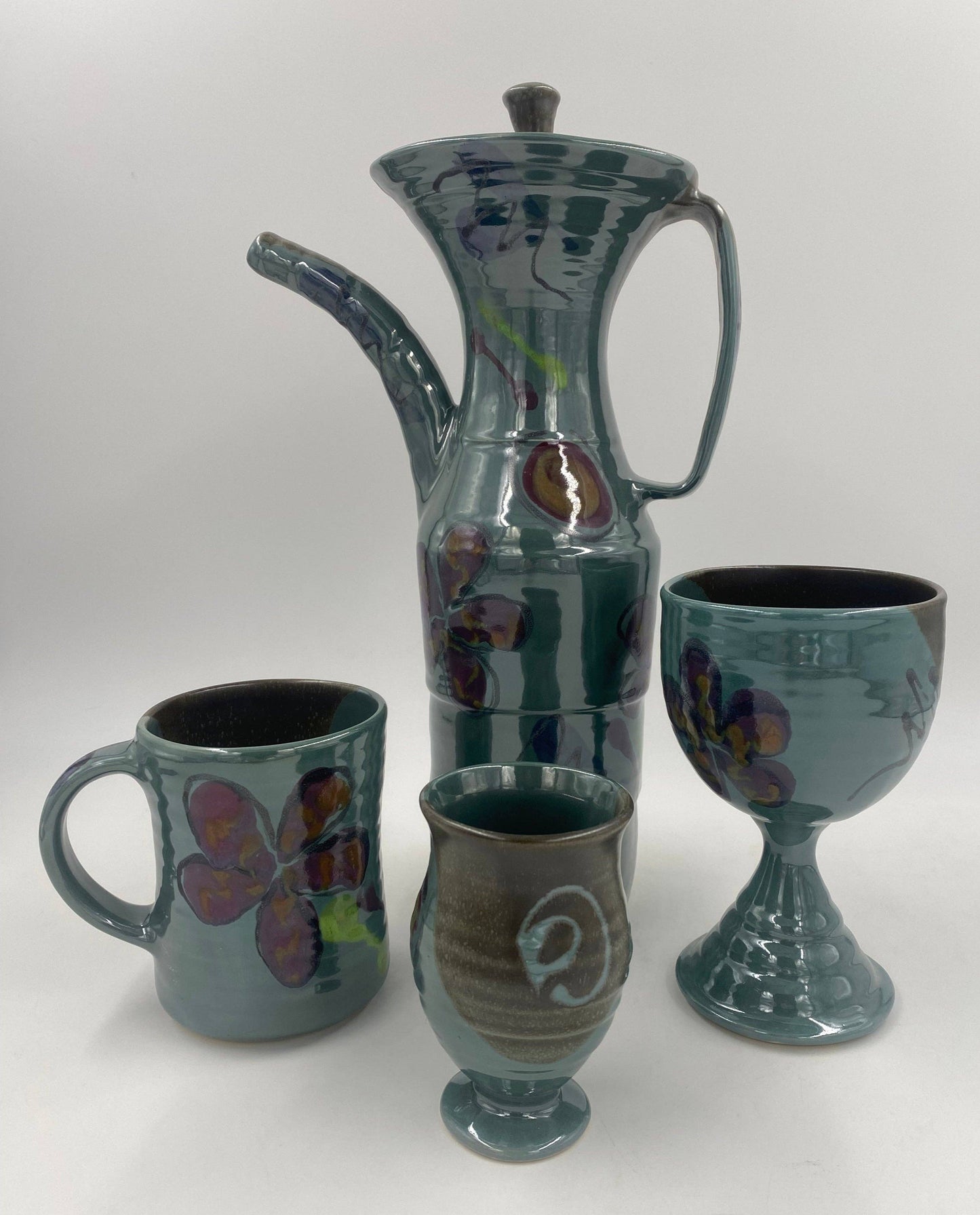 Lasser Ceramics - Green Poppy Mug