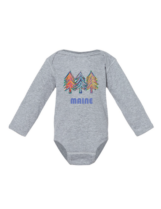 MT Brand Apparel - Triple Trees - Custom - Baby Long Sleeve One Piece