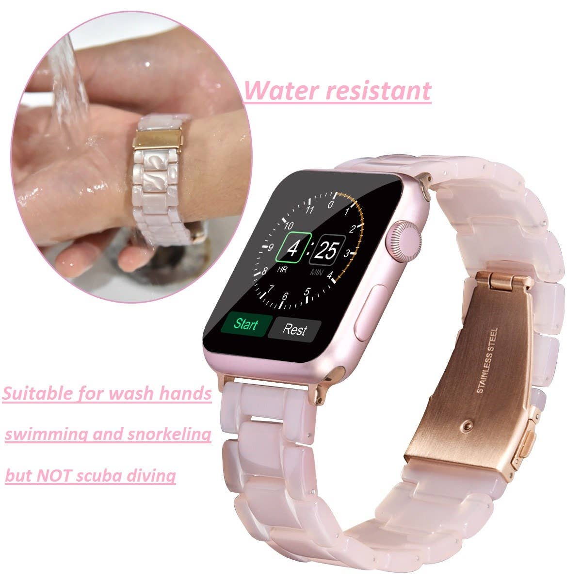 ShopTrendsNow - Resin Bracelet Light Weight Bands for Apple Watch