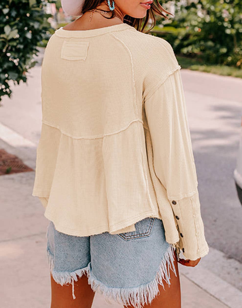 Bash Colorblock Pretty Bash - Colorblock Waffle Exposed Seam Top – The B's Nest