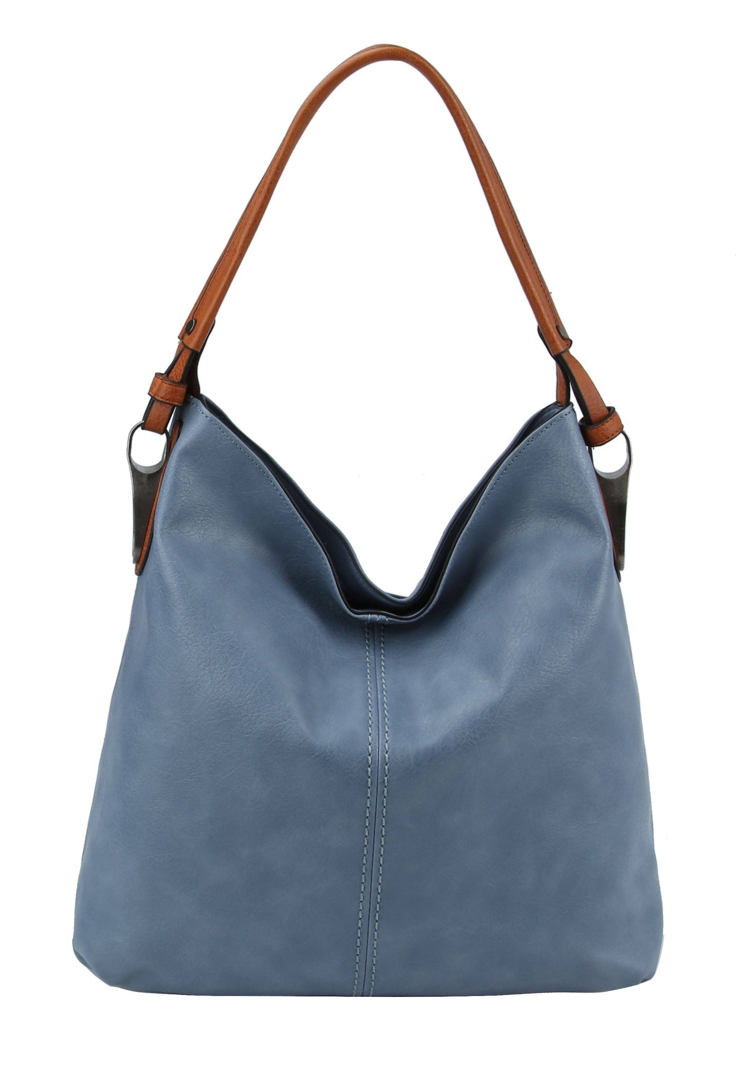 MiMi Wholesale - LHL001-2 Side Metal Accent Hobo Bag