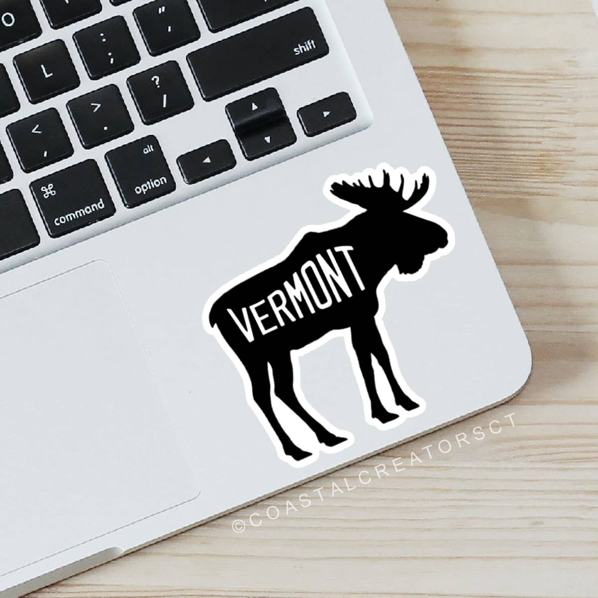 Coastal Creators of Connecticut - Vermont Moose Laptop Water Bottle Sticker