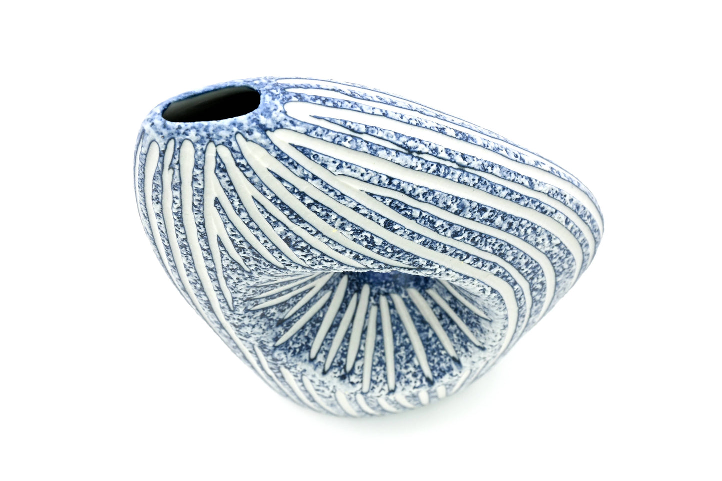 Art Floral Trading LLC - 323W16BLUE SPEZIA MINI M-Handcrafted Porcelain Bud Vase