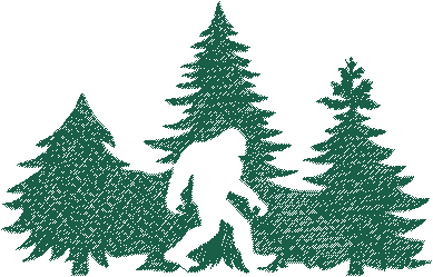 EMBELLISH By Kathleen - Embroidered Toddler Hoodie: Sasquatch in Trees