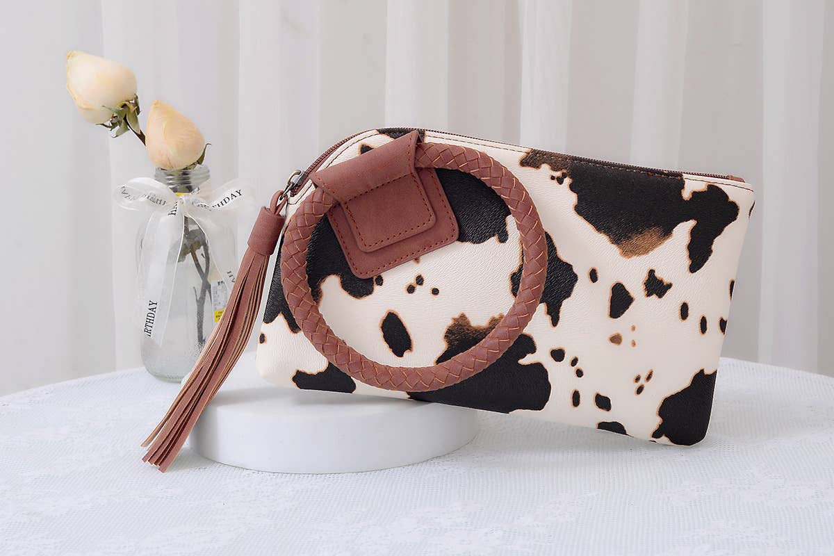 MiMi Wholesale - BP204 Fashion Cuff Handle Tassel Wristlet Clutch