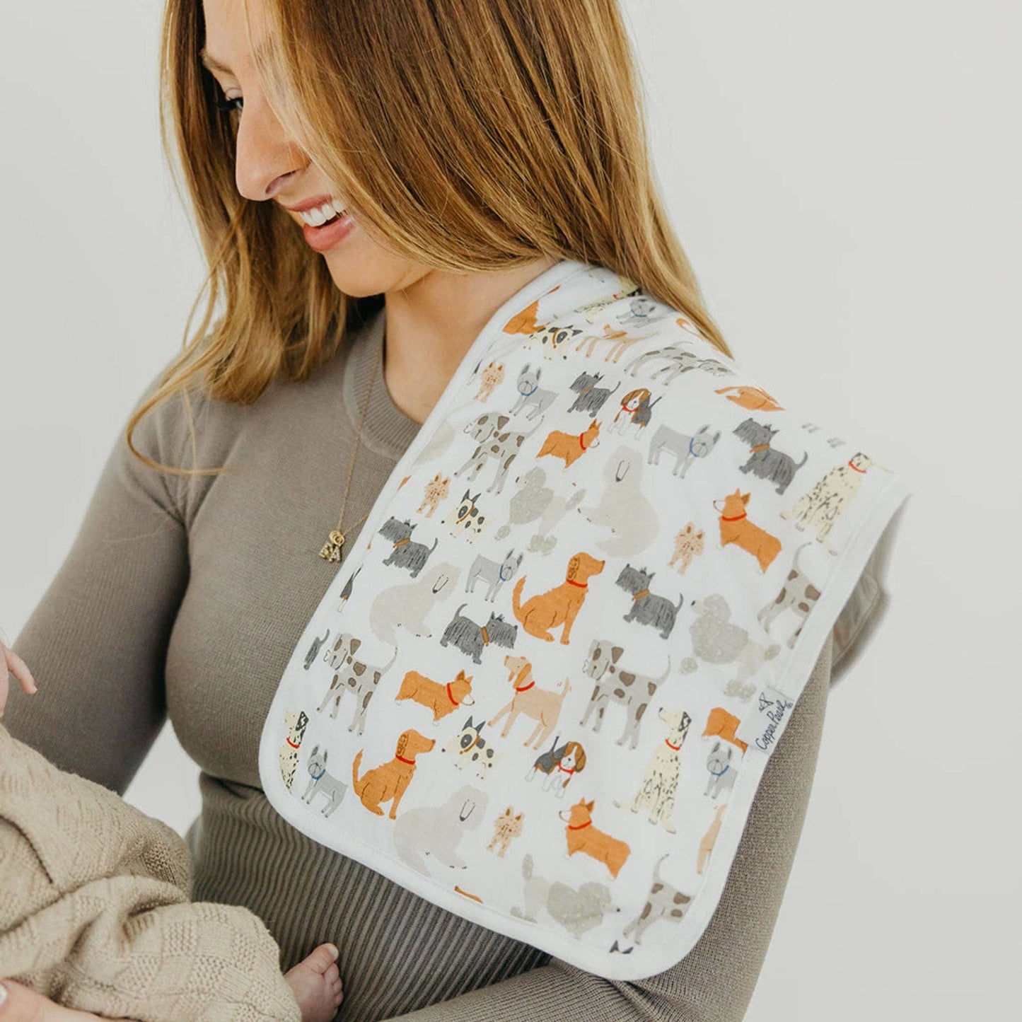 Copper Pearl - 3 Pack Premium Burp Cloths - Rufus