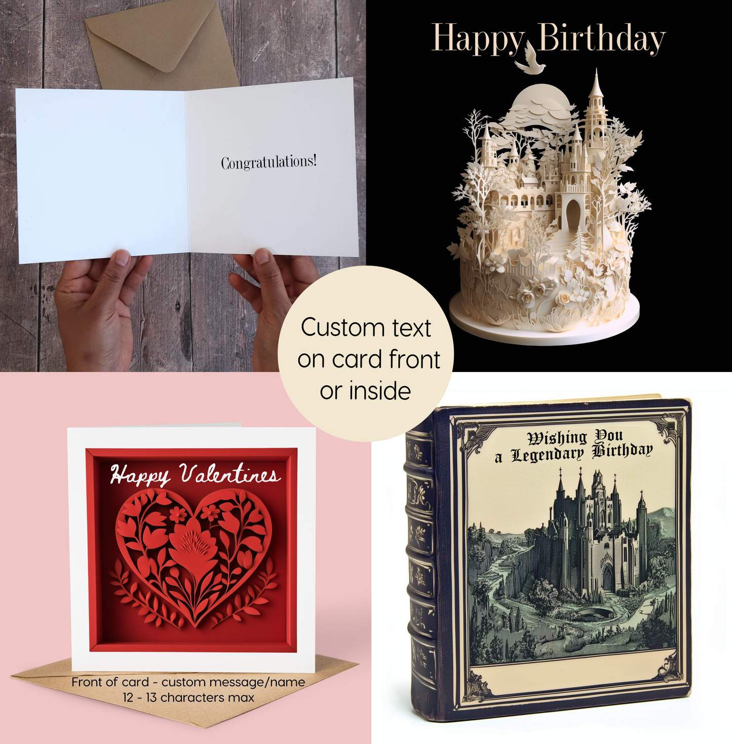 Good Post Day - Happy Birthday Garden Flower Cake 2D Printed Card