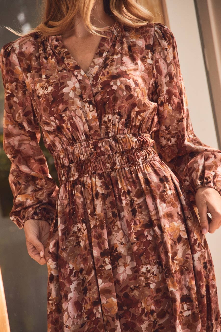 Oddi - Floral Printed Midi Dress