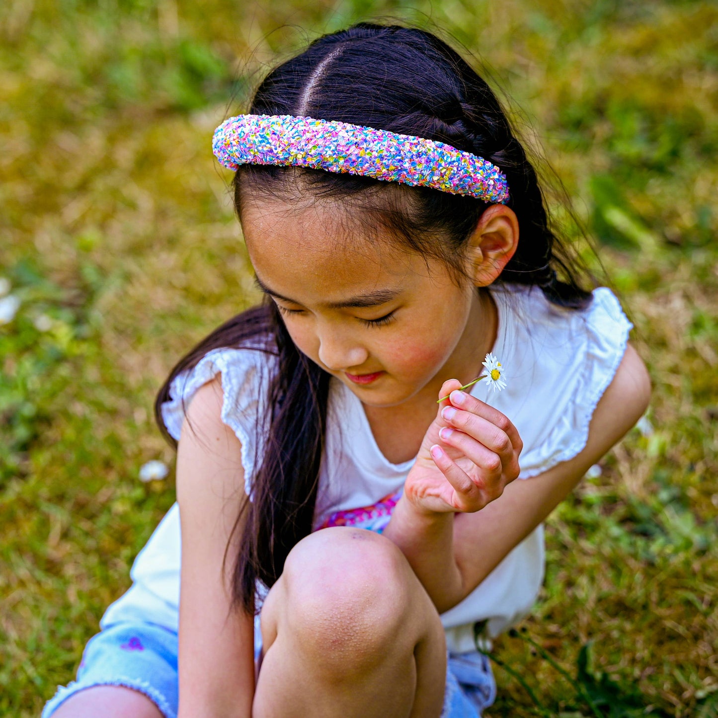 Frog Sac - Kids Padded Headband - Chunky Sequin Hair Band