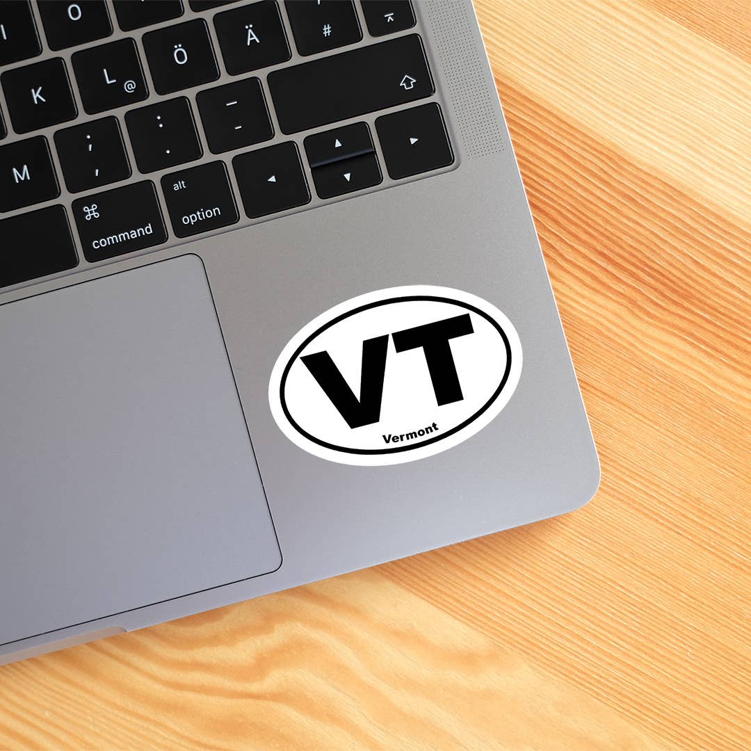 CJ's Sticker Shop - Vermont VT State Oval Sticker Vinyl Decal