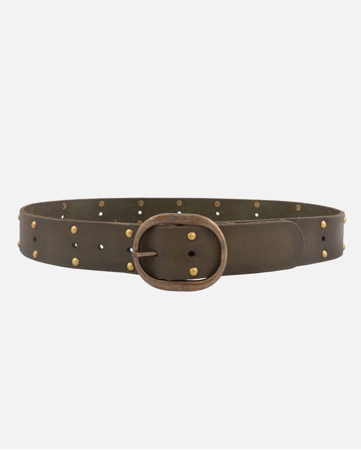 Amsterdam Heritage Leather Belts, Bags, Jackets & Apparel - Devi | Antique Brass-Accented Leather Belt