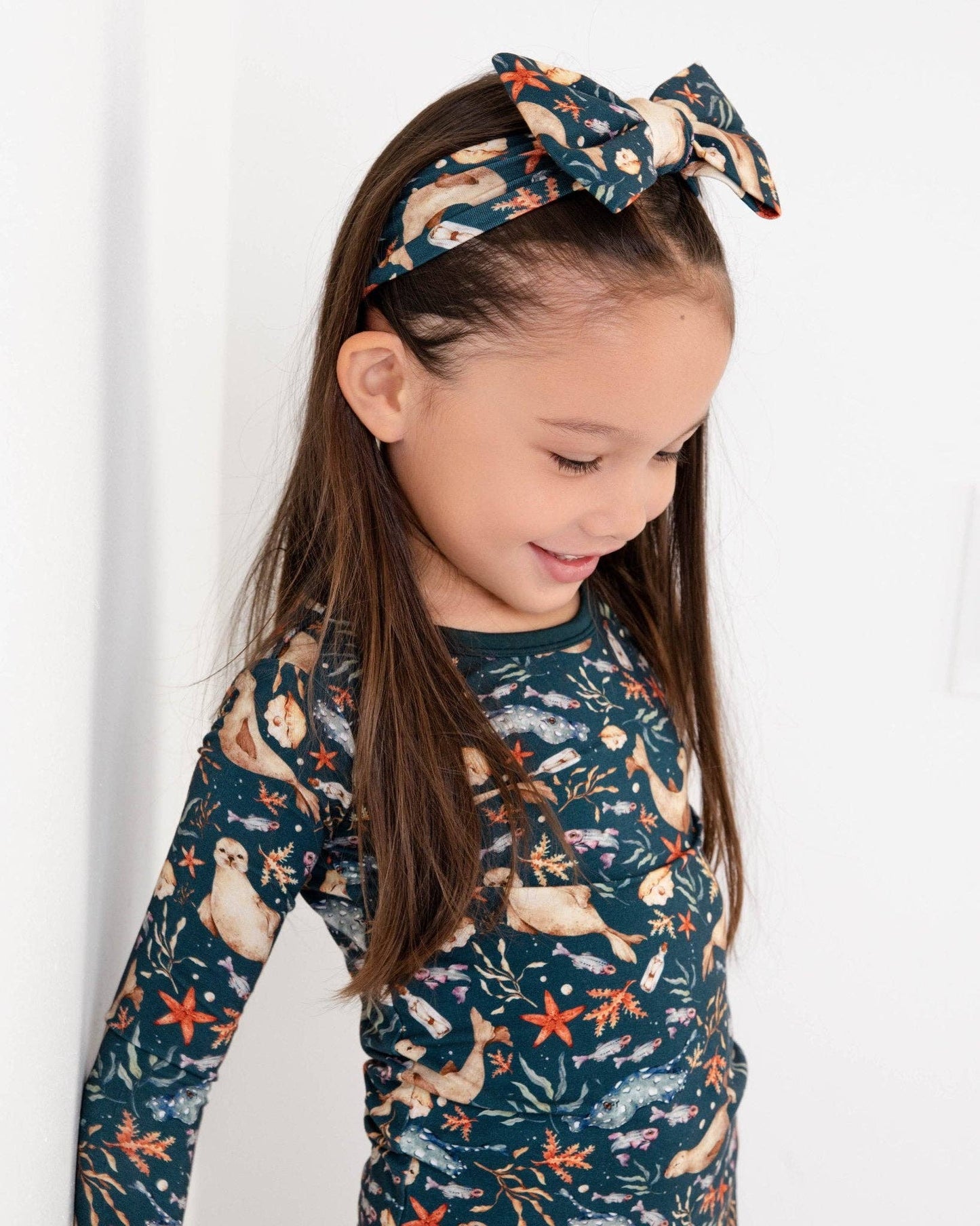 Jammie Session formerly Big Dreams Little Jammies - Waves & Whiskers Long Sleeve Kids Bamboo Pajamas sets, Baby toddler Unisex kids sleepwear, Gender natural Clothing, Kids outfit, Matching Family Pajamas,