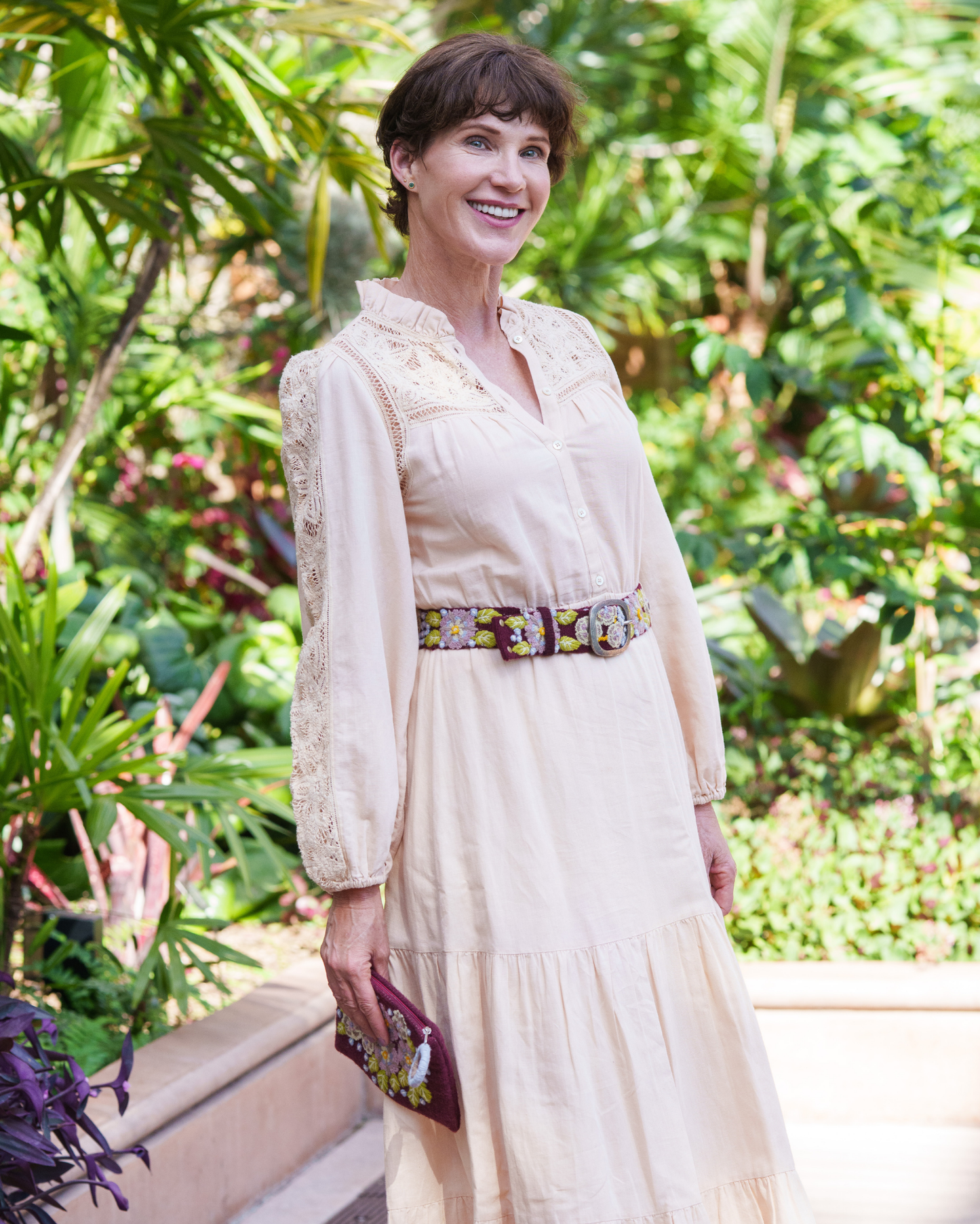 Jenny Krauss - Morning Glory Floral Embroidered Wool Belt