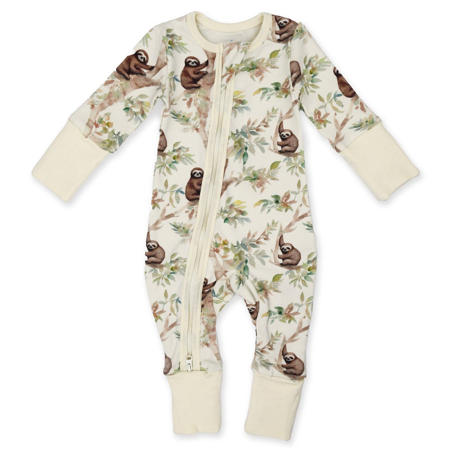 Earthy - Organic Cotton Baby Pajamas 2-Way Zip Front Zipper Sleeper, Cleo