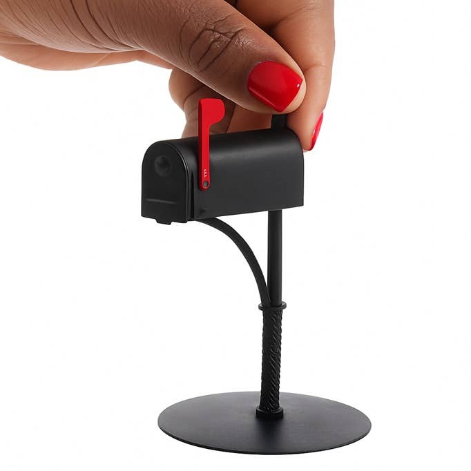 Factory Direct Craft - 4-3/4" H   Miniature Metal Mailbox on Post - Select Color