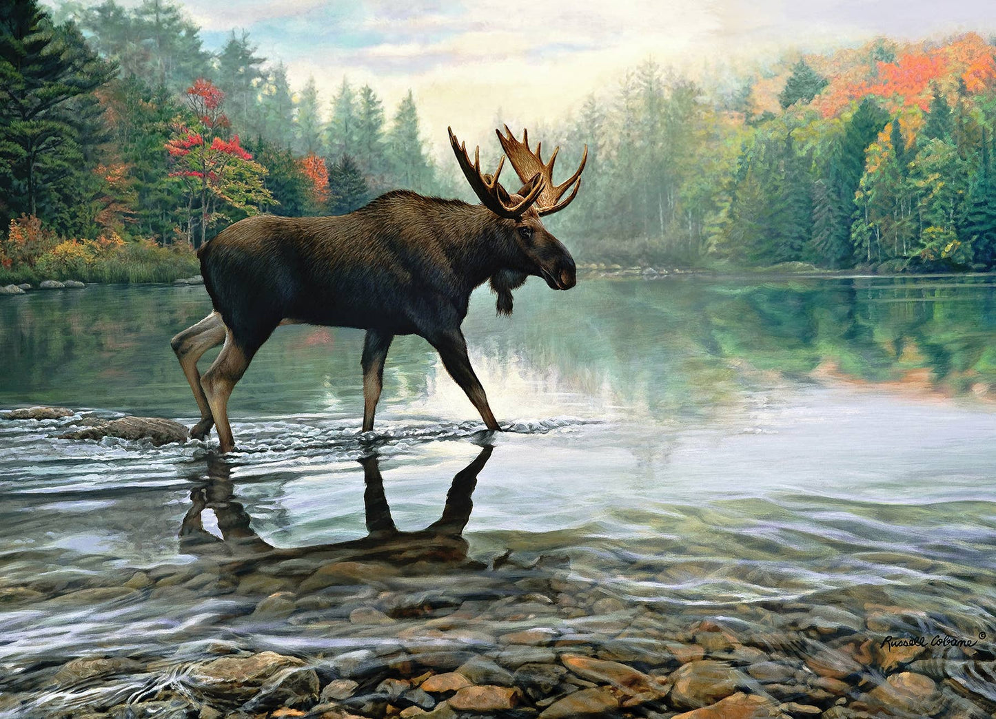 Outset Games and Cobble Hill Puzzles - Moose Crossing 1000-Piece Puzzle