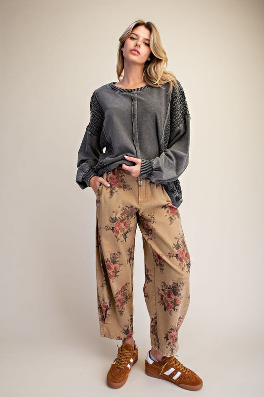 Floral Toast Jeans