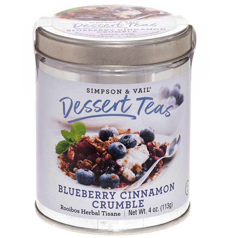 Simpson & Vail - Blueberry Cinnamon Crumble Rooibos Herbal Tisane - 4oz Tin
