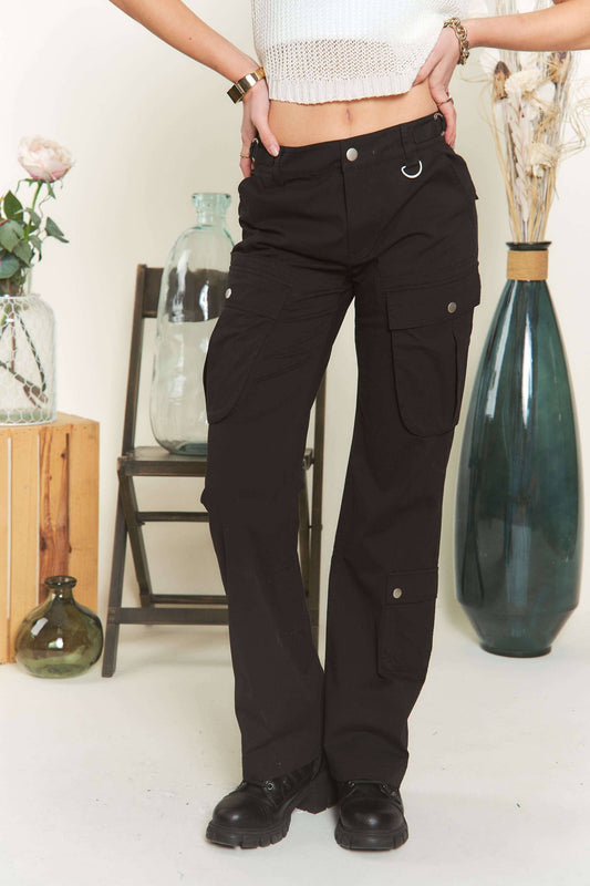 ADORA LA - LOW RISE STRAIGHT CARGO PANTS