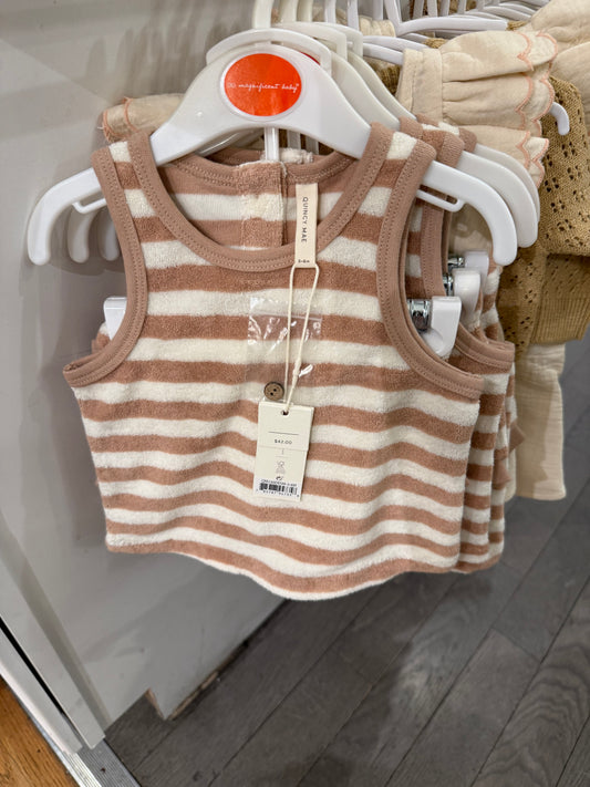 Latte Stripe Terry Set