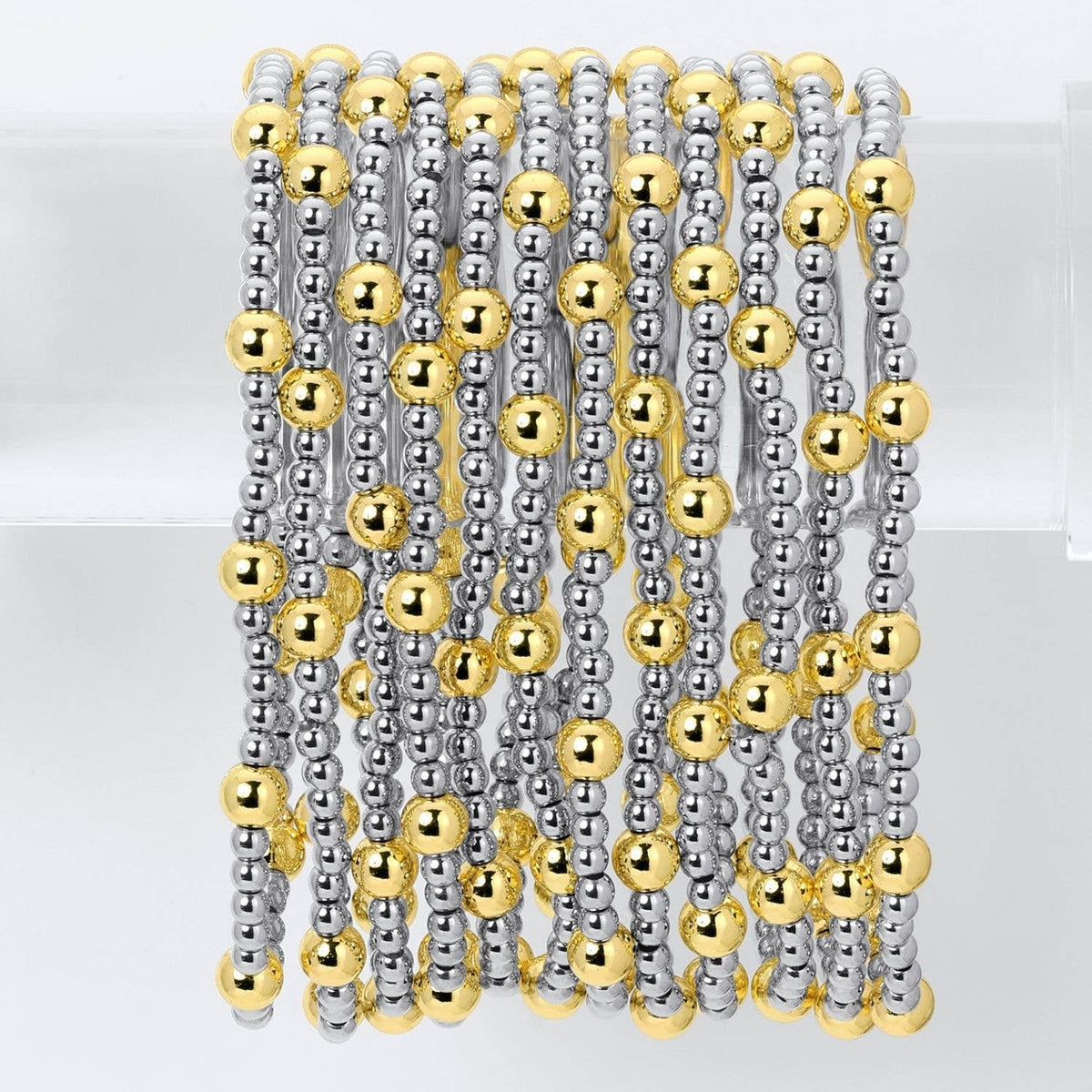 Splendid Iris - Two-Tone Stretch Bracelets 3mm/5mm