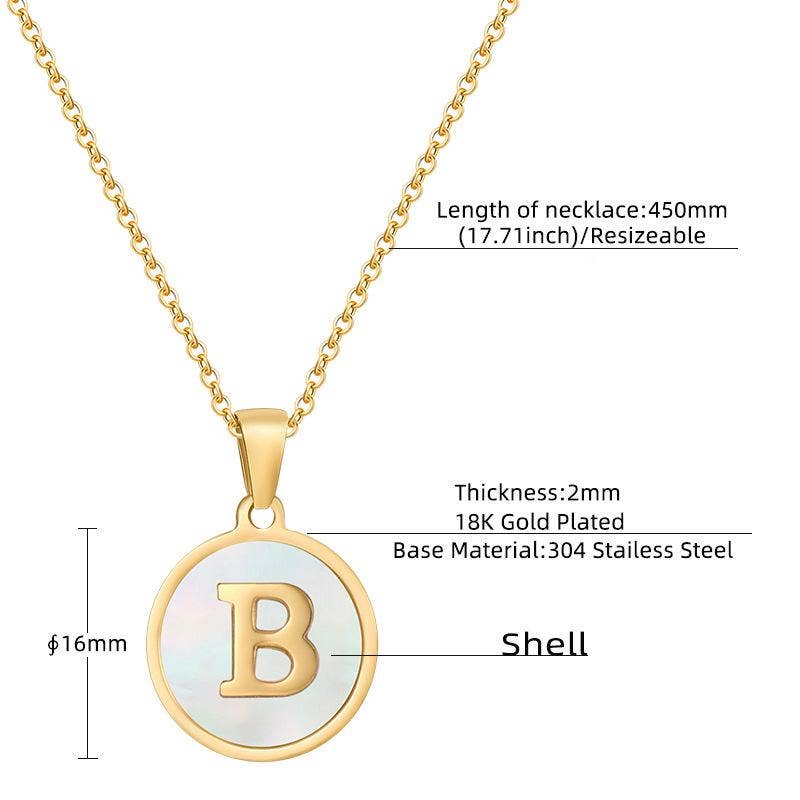 Mio Queena - Round 18K Gold-plated Stainless Steel 26 Letters Necklace