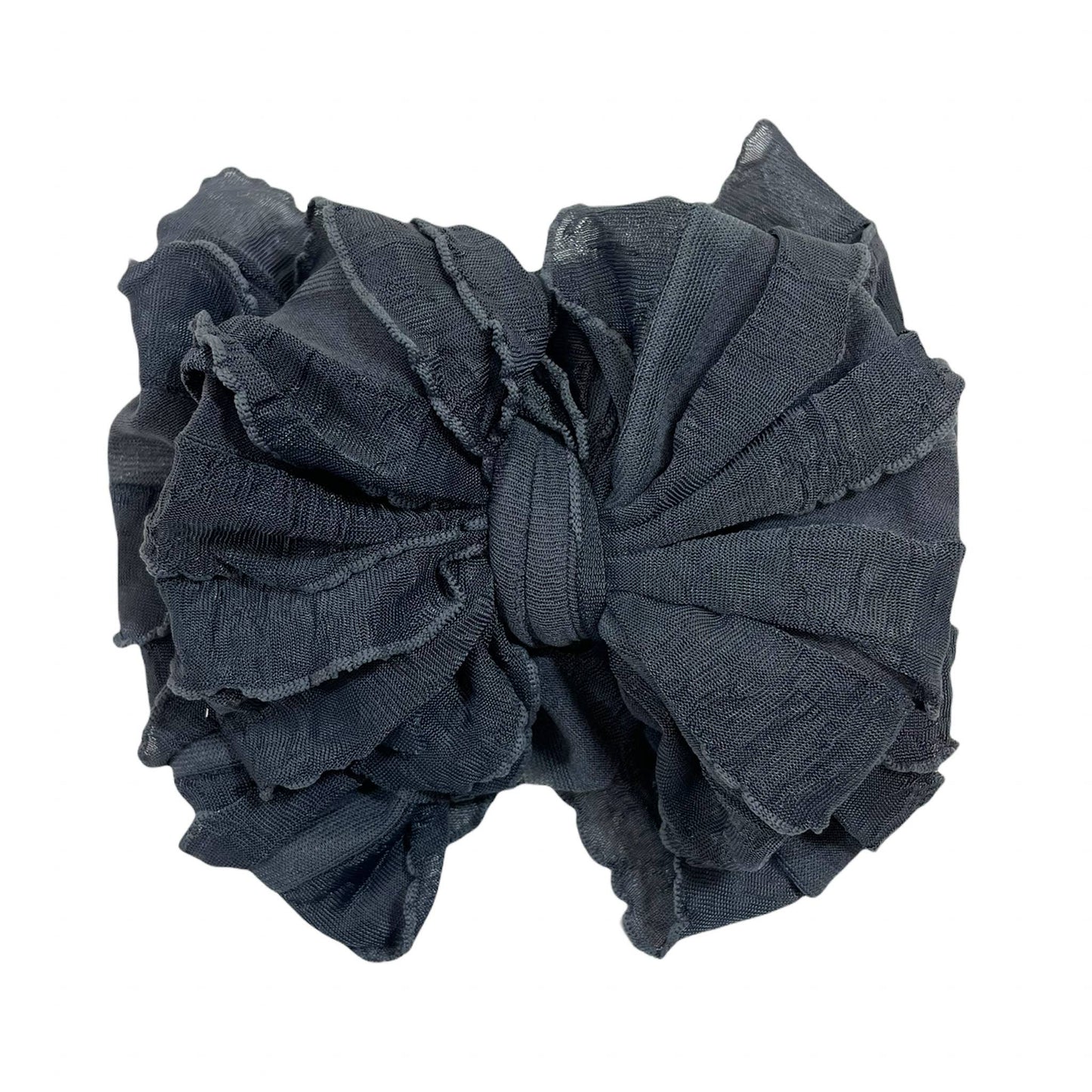 Rockin Royalty - Dark Grey Ruffled Headband