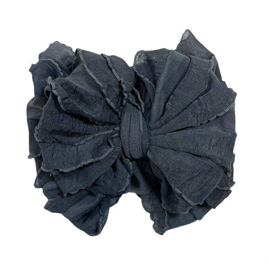 Rockin Royalty - Dark Grey Ruffled Headband
