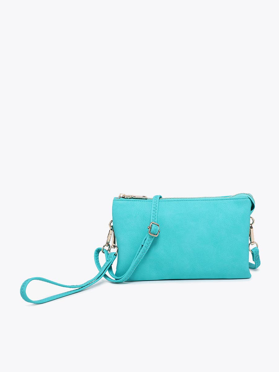 Jen & Co. - M013 Riley Monogrammable 3 Compartment Crossbody/Wristlet